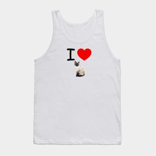 I HEART SIAMESE CAT Tank Top